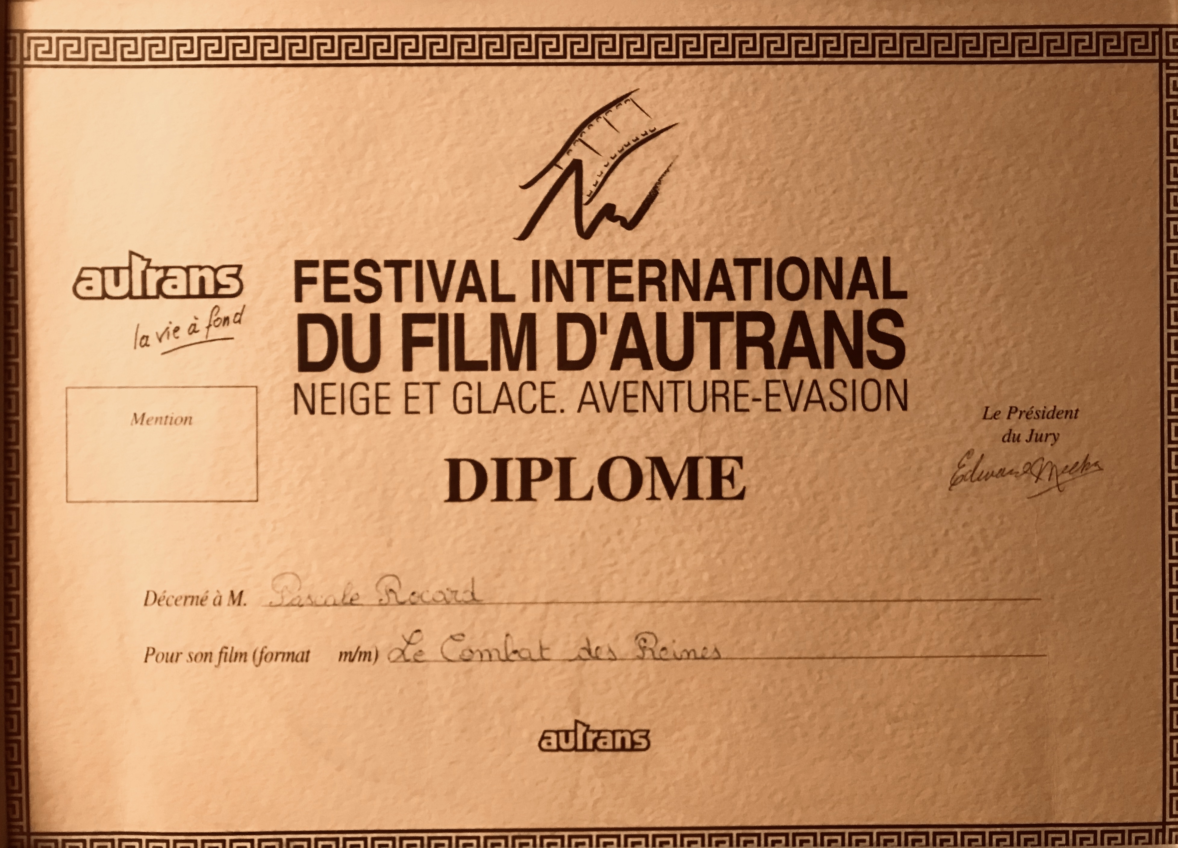 1995-PRIX interprétation pour P.Rocard