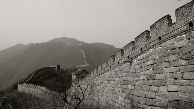 Grande Muraille©P.Rocard   Mes pas sur la grande muraille.